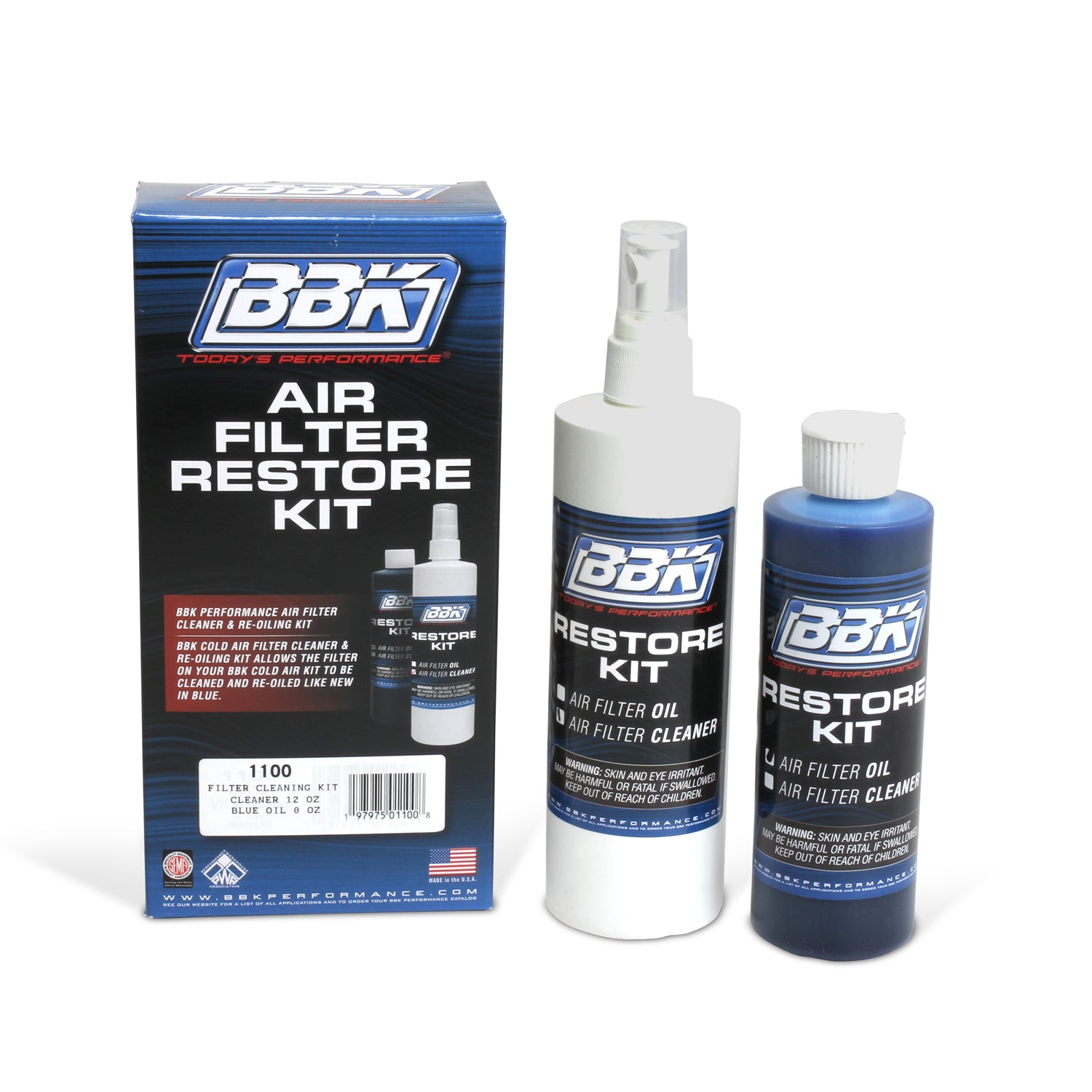 BBK AIR FILTER CLEANER & BLUE RE-OILING KIT - UNIVERSAL BBK Performance Parts Air Filter Cleaner Kit  AXOPROS