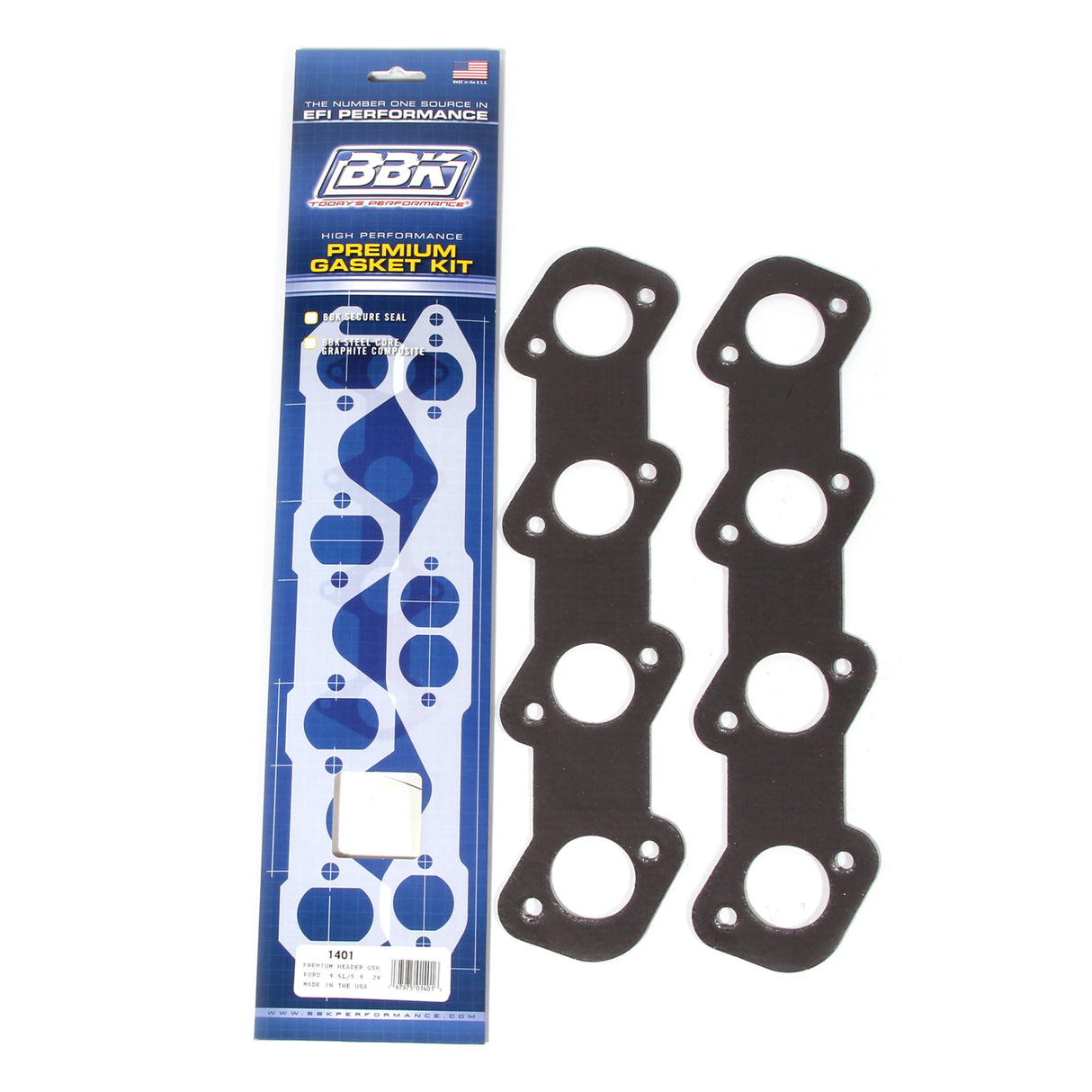 BBK PREMIUM HEADER GASKET SET FORD 4.6 / 5.4L-2V (PAIR) BBK Performance Parts Exhaust Manifold Gasket Set  AXOPROS