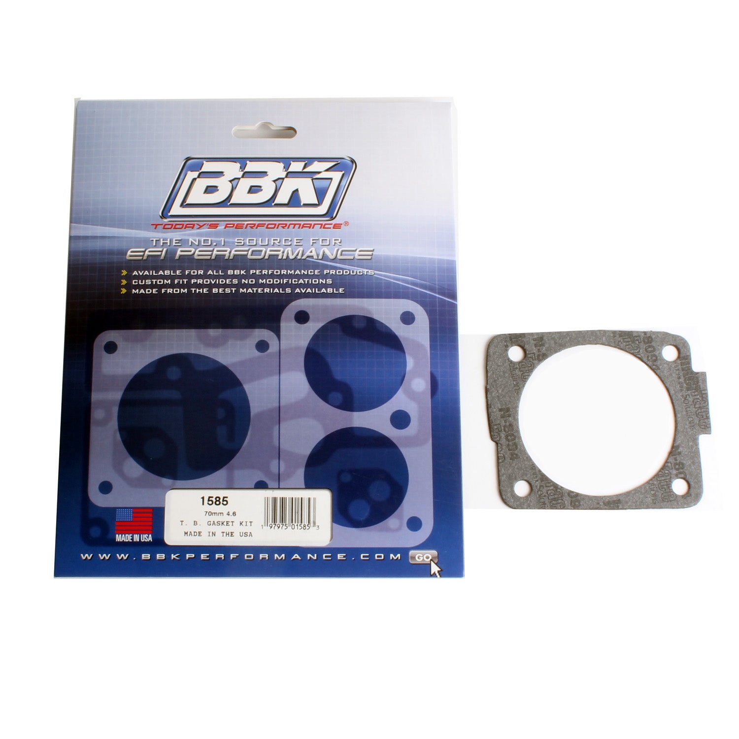 BBK THROTTLE BODY GASKET KIT - FORD 4.6L 70/75MM FOR #1700-1703 BBK Performance Parts Fuel Injection Throttle Body Mounting Gasket  AXOPROS