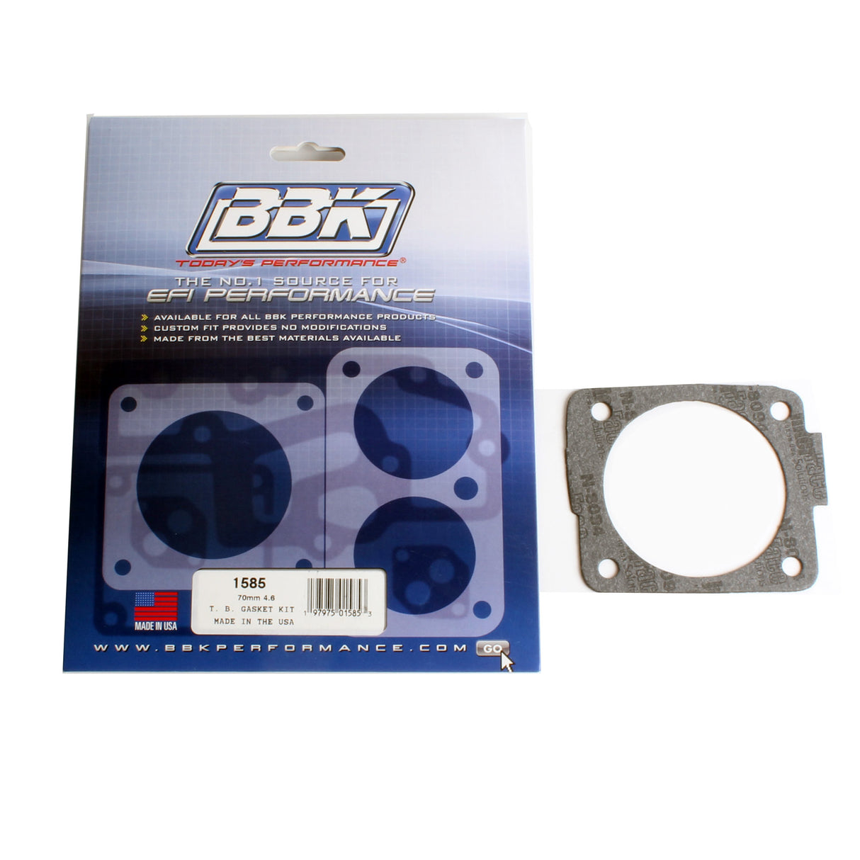 BBK THROTTLE BODY GASKET KIT - FORD 4.6L 70/75MM FOR #1700-1703 BBK Performance Parts Fuel Injection Throttle Body Mounting Gasket  AXOPROS