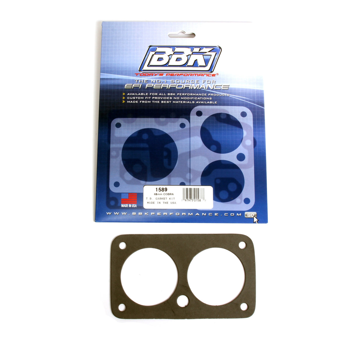 BBK THROTTLE BODY GASKET KIT  FORD LIGHTNING/MUSTANG COBRA 4.6L 65MM BBK Performance Parts Fuel Injection Throttle Body Mounting Gasket  AXOPROS