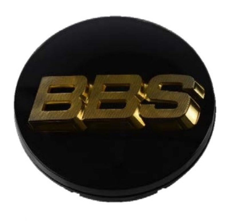 BBS Center Cap 70.6mm Black/Gold (3-tab) (56.24.080) BBS Wheel Center Caps  AXOPROS