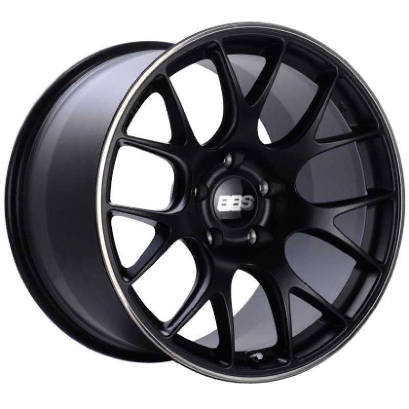BBS CH-R 19x8.5 5x112 ET40 Satin Black Polished Rim Protector Wheel -82mm PFS/Clip Required BBS Wheels - Cast  AXOPROS
