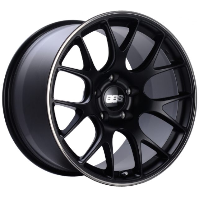 BBS CH-R 19x8.5 5x112 ET40 Satin Black Polished Rim Protector Wheel -82mm PFS/Clip Required BBS Wheels - Cast  AXOPROS