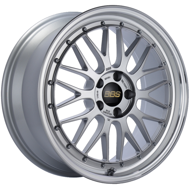 BBS LM 19x8.5 5x112 ET48 Diamond Silver Center Diamond Cut Lip Wheel -82mm PFS/Clip Required BBS Wheels - Forged  AXOPROS