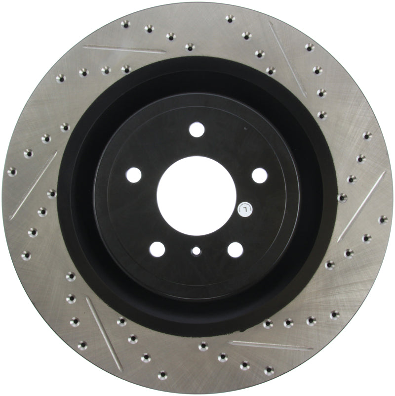 StopTech Infiniti G37 / Nissan 370Z SportStop Slotted & Drilled Front Left Rotor Stoptech Brake Rotors - Slot & Drilled  AXOPROS