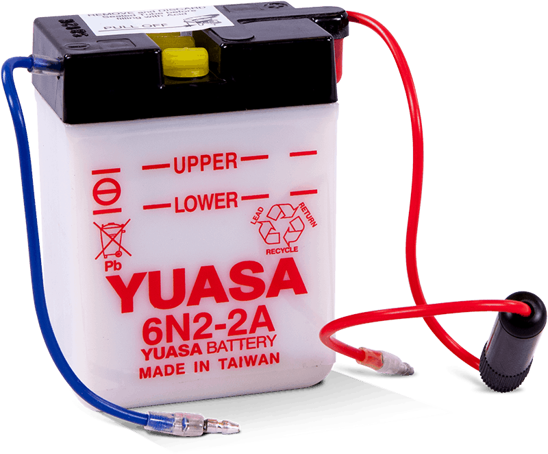 Yuasa 6N2-2A Conventional 6-Volt Battery Yuasa Battery Batteries  AXOPROS