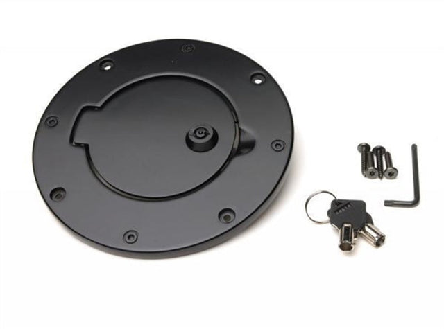 Rampage 1997-2006 Jeep Wrangler(TJ) Billet Style Gas Cover - Black Rampage Fuel Caps  AXOPROS