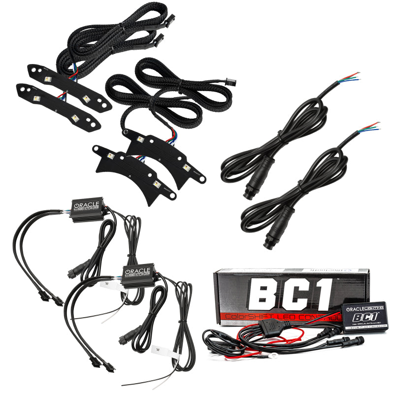 Oracle 15-21 Dodge Challenger RGB+W Headlight DRL Upgrade Kit - ColorSHIFT - BC1 SEE WARRANTY ORACLE Lighting Headlights  AXOPROS