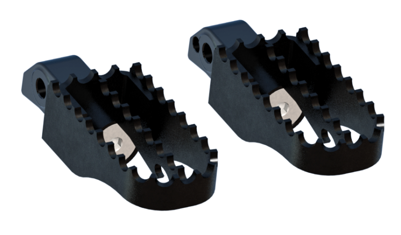 Burly Brand Pegs Passenger MX Black Burly Brand Footpegs  AXOPROS