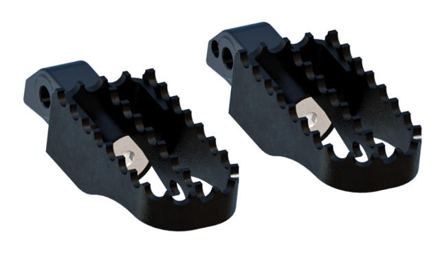 Burly Brand Pegs Passenger MX Black Burly Brand Footpegs  AXOPROS