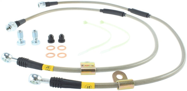 StopTech 00-06 Suburban 2500 2WD / 03-06 4WD / 03-07 Hummer H2 Stainless Steel Front Brake Line Kit Stoptech Brake Line Kits  AXOPROS