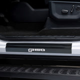 Putco 15-20 Ford F-150 - SuperCrew w/ F-150 Etchinng (4pcs) Black Platinum Door Sills Putco Door Panels  AXOPROS