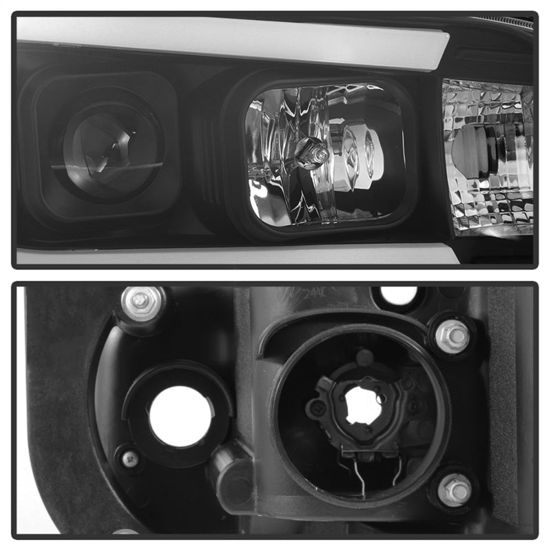 Spyder Dodge Charger 06-10 Projector Headlights - LED Light Bar - Black PRO-YD-DCH05V2-LB-BK SPYDER Headlights  AXOPROS