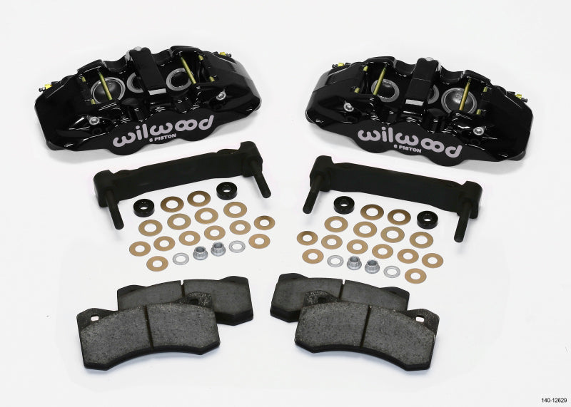 Wilwood AERO6 Front Caliper & Bracket Kit - Black 97-13 C5/C6 Corvette w/ OEM HD/Z51 Rotors Wilwood Big Brake Kits  AXOPROS