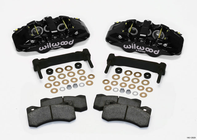 Wilwood AERO6 Front Caliper & Bracket Kit - Black 97-13 C5/C6 Corvette w/ OEM HD/Z51 Rotors Wilwood Big Brake Kits  AXOPROS