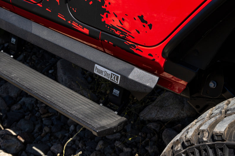 AMP Research 2007-2018 Jeep Wrangler JKU 4DR PowerStep XL - Black (Incl OEM Style Illumination) AMP Research Running Boards  AXOPROS