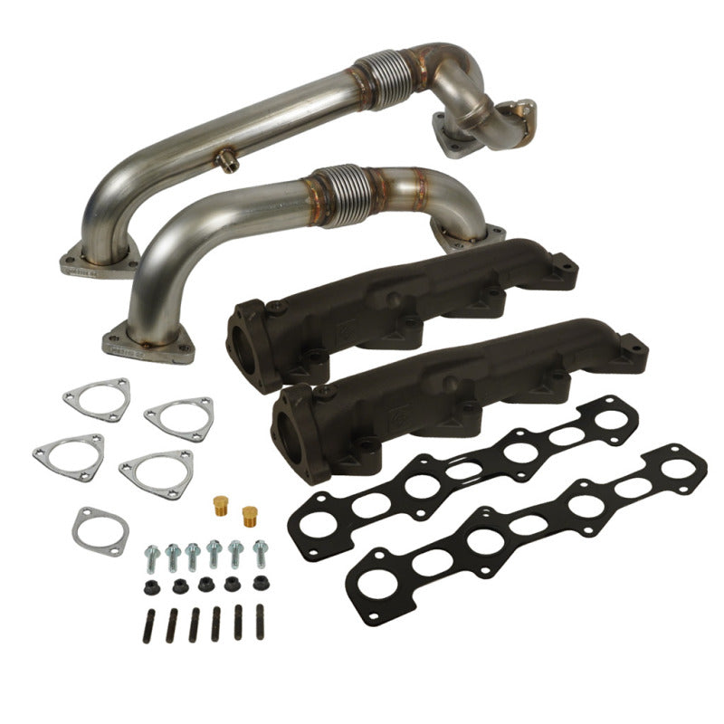BD Diesel 08-10 Ford F-250/F-350/F-450/F-550 Powerstroke 6.4L Up Pipes Kit w/Manifold Set BD Diesel Connecting Pipes  AXOPROS