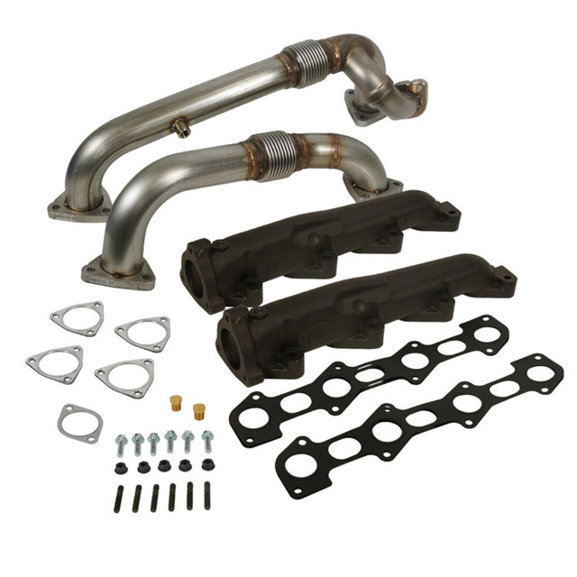 BD Diesel 08-10 Ford F-250/F-350/F-450/F-550 Powerstroke 6.4L Up Pipes Kit w/Manifold Set BD Diesel Connecting Pipes  AXOPROS
