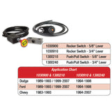 BD Diesel Push/Pull Switch Kit Exhaust Brake - 5/8in Manual Lever BD Diesel Exhaust Brakes  AXOPROS
