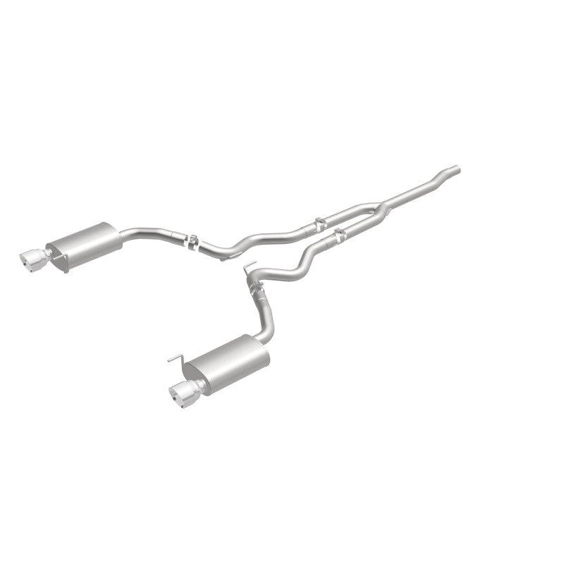 MagnaFlow Cat Back, SS, 2.5in, Street, Dual Split Polished 4.5in Tips 2015 Ford Mustang Ecoboost Magnaflow Catback  AXOPROS