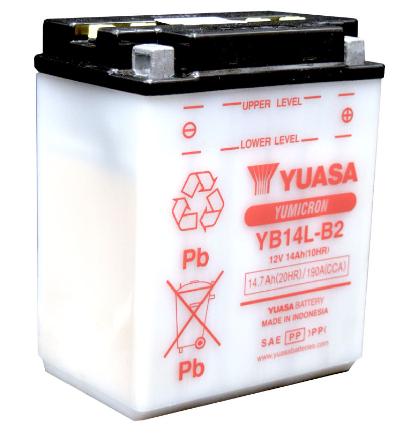 Yuasa Battery Yuasa YB14L-B2 Yumicron CX 12-Volt Battery Batteries aftermarket performance part
