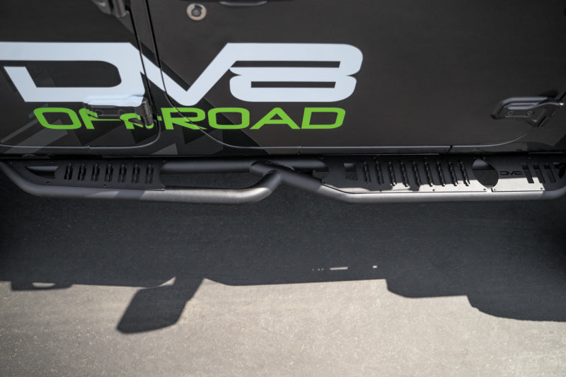 DV8 Offroad 18-23 Jeep Wrangler JL 4 Door Body/Pinch Weld Mounted Step DV8 Offroad Side Steps  AXOPROS