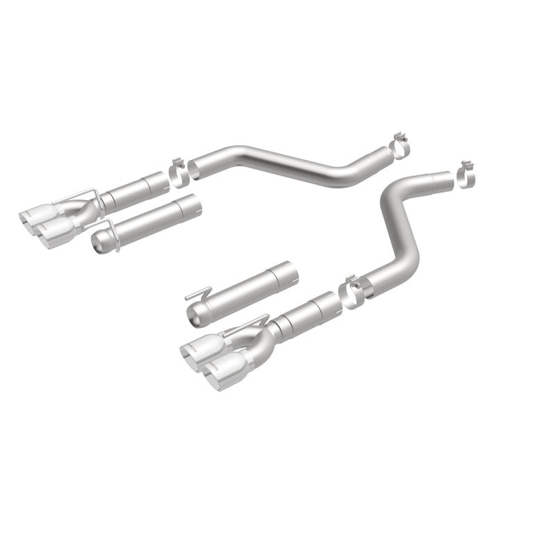 MagnaFlow Axle-Back, SS, 3in, Quad Split Rear 3.5 Tips 2015 Dodge Challenger incl SRT Hellcat Magnaflow Catback  AXOPROS