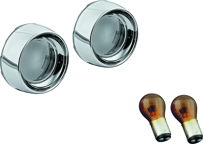 Kuryakyn Deep Dish Bezels With Smoke Lenses Red Light Kuryakyn Light Accessories and Wiring  AXOPROS