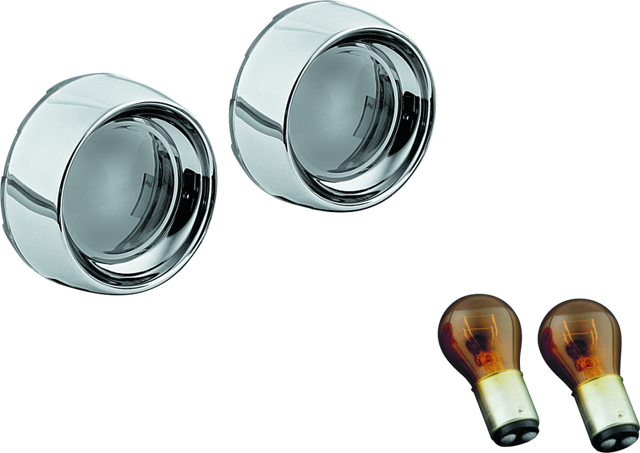 Kuryakyn Deep Dish Bezels With Smoke Lenses Red Light Kuryakyn Light Accessories and Wiring  AXOPROS