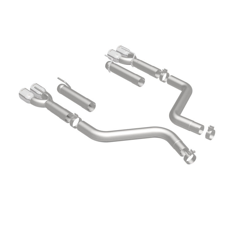 MagnaFlow Axle-Back, SS, 3in, Quad Split Rear 3.5 Tips 2015 Dodge Challenger incl SRT Hellcat Magnaflow Catback  AXOPROS