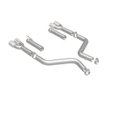 MagnaFlow Axle-Back, SS, 3in, Quad Split Rear 3.5 Tips 2015 Dodge Challenger incl SRT Hellcat Magnaflow Catback  AXOPROS