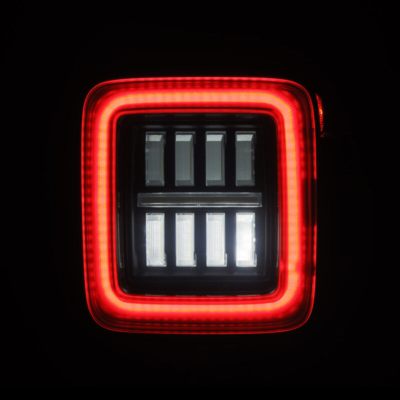 AlphaRex 18-23 Jeep Wrangler JL NOVA Prismatic LED Taillights Alpha-Black AlphaRex Tail Lights  AXOPROS