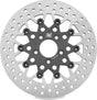 Twin Power 08-Up FLH FLT Rear 11.8in Floating Rotor Mesh Black TwinPower Brake Rotors - OE  AXOPROS