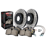 Sport Axle Pack, Drilled & Slotted, Rear Stoptech Brake Rotors - Slot & Drilled  AXOPROS