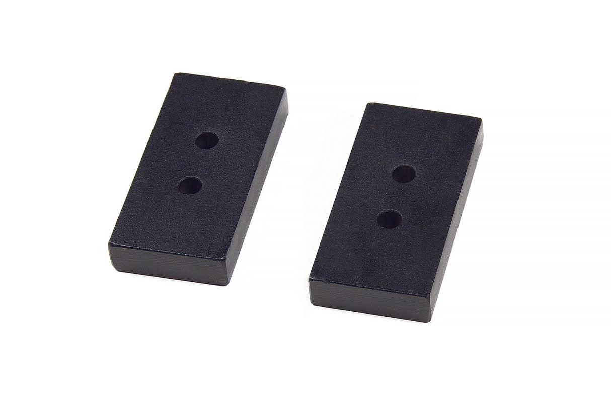 Rear Lift Blocks - Dual Pin - Steel - 1 Inch Lift - 3in Wide - Universal Fitment BDS Suspension Suspension Leaf Spring Block Kit  AXOPROS