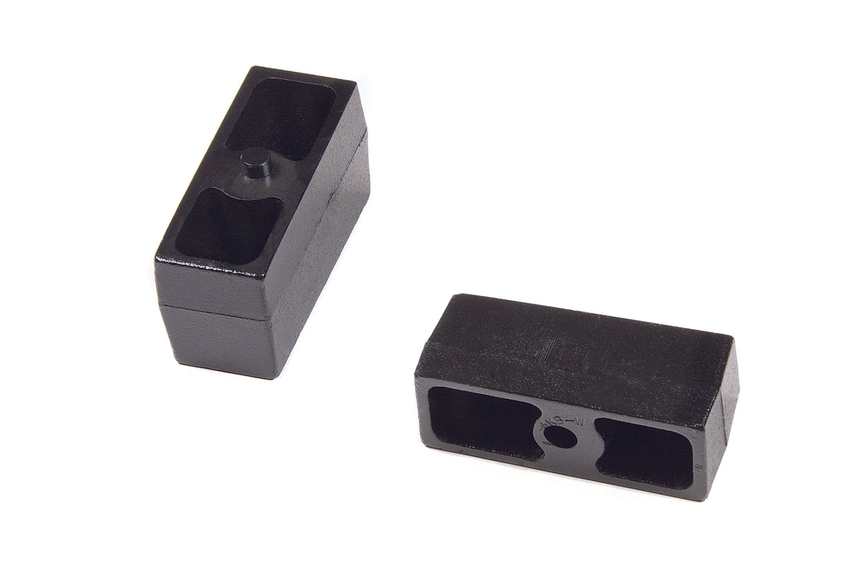 Rear Lift Blocks - 5/8 In Pin - Cast Iron - 2 Inch Lift - Universal Fitment BDS Suspension Suspension Leaf Spring Block Kit  AXOPROS