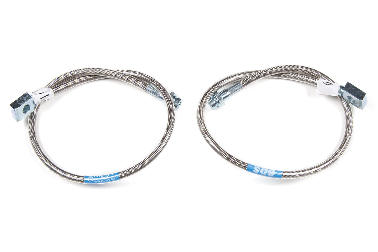 Rear Brake Line - Stainless Steel - Fits 3-6.5 Inch Lift - Jeep Wrangler TJ (97-06) BDS Suspension Brake Hydraulic Hose Kit  AXOPROS