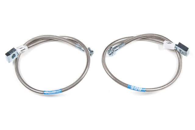 Rear Brake Line - Stainless Steel - Fits 3-6.5 Inch Lift - Jeep Wrangler TJ (97-06) BDS Suspension Brake Hydraulic Hose Kit  AXOPROS