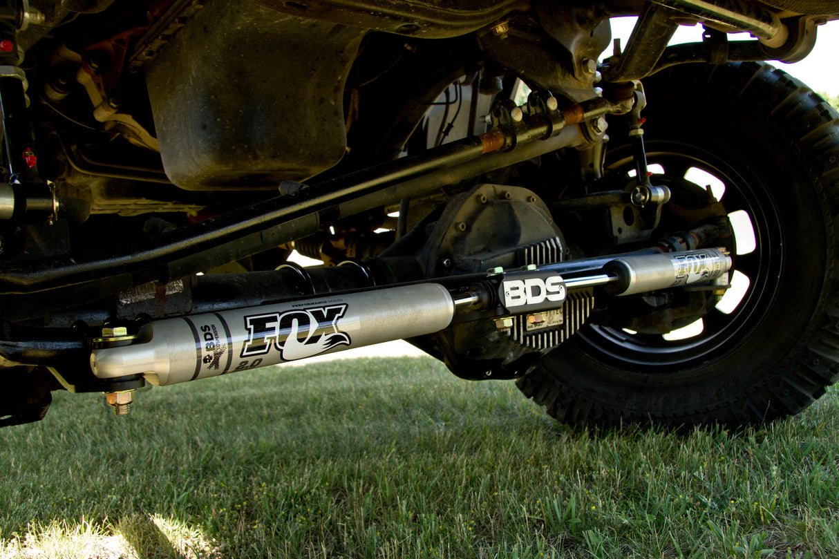 Dual Steering Stabilizer Kit W/ FOX 2.0 Performance Shocks - T-Style Steering - Dodge Ram 2500 (08-13) And 2500 (08-12) 4WD BDS Suspension Steering Stabilizer Hardware Kit  AXOPROS