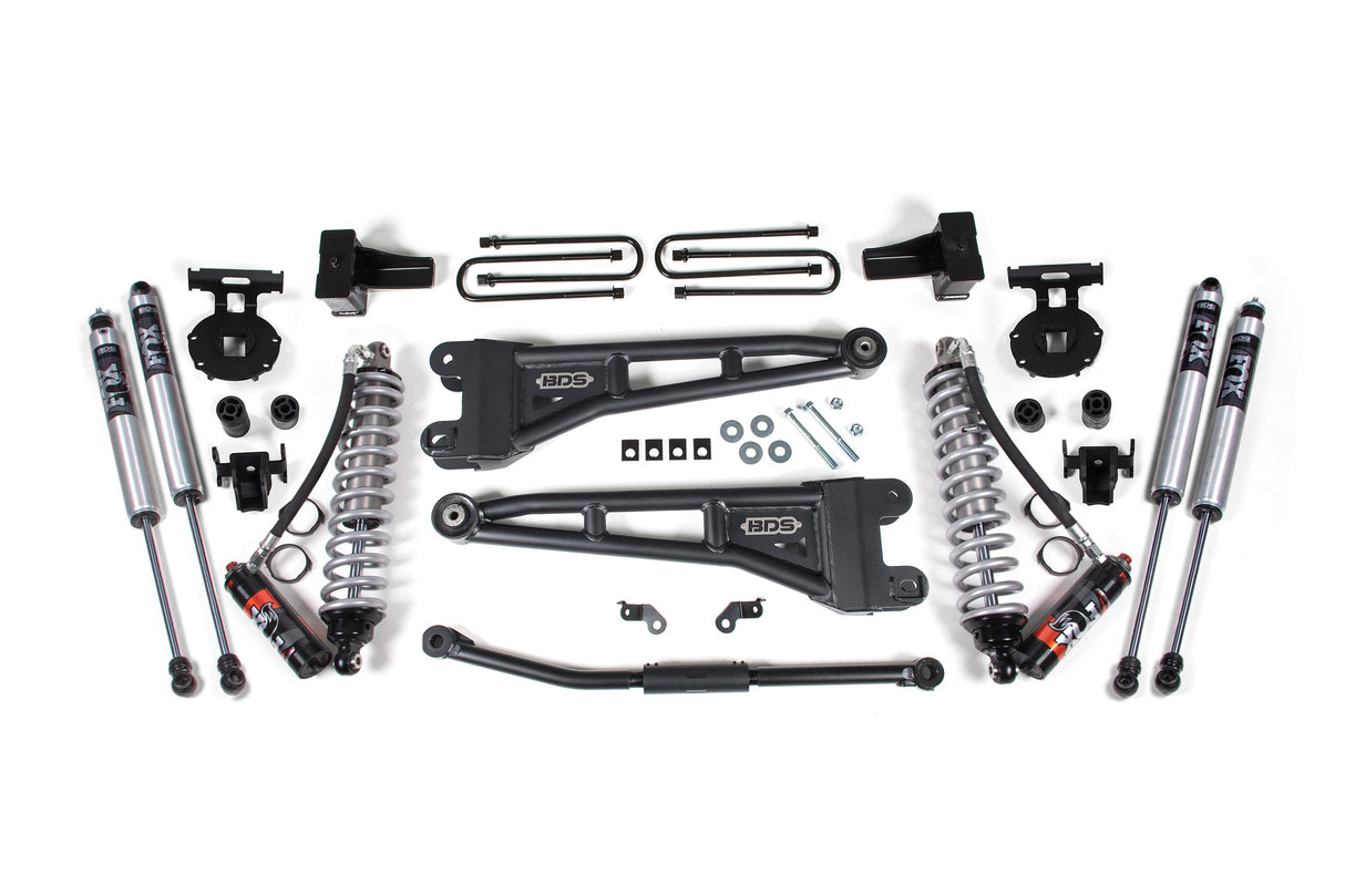 2.5 Inch Lift Kit W/ Radius Arm - FOX 2.5 Performance Elite Coil-Over Conversion - Ford F250/F350 Super Duty (11-16) 4WD - Diesel BDS Suspension Suspension Lift Kit  AXOPROS