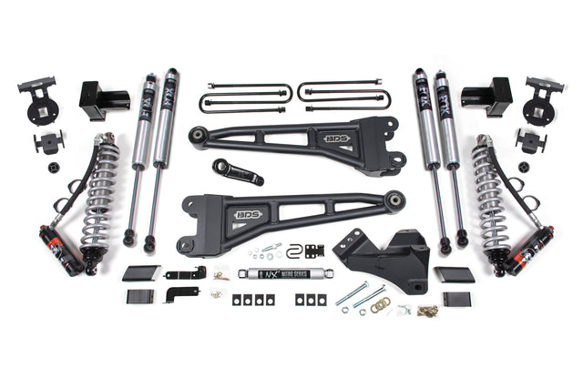 4 Inch Lift Kit W/ Radius Arm - FOX 2.5 Performance Elite Coil-Over Conversion - Ford F250/F350 Super Duty (17-19) 4WD - Diesel BDS Suspension Suspension Lift Kit  AXOPROS