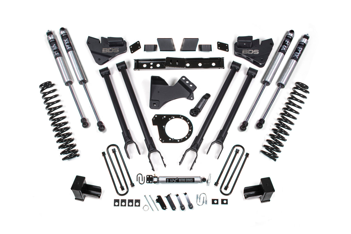 6 Inch Lift Kit W/ 4-Link - Ford F350 Super Duty DRW (20-22) 4WD - Diesel BDS Suspension Suspension Lift Kit  AXOPROS