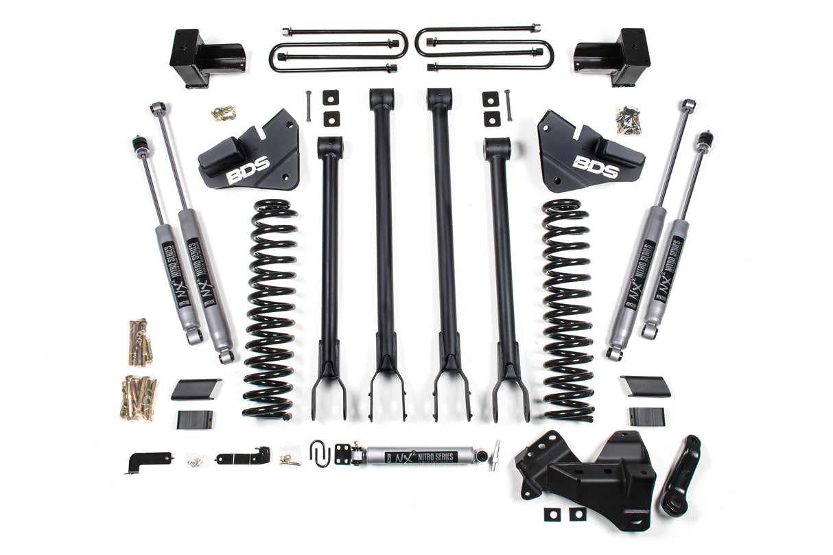 4 Inch Lift Kit W/ 4-Link - Ford F350 Super Duty DRW (20-22) 4WD - Diesel BDS Suspension Suspension Lift Kit  AXOPROS