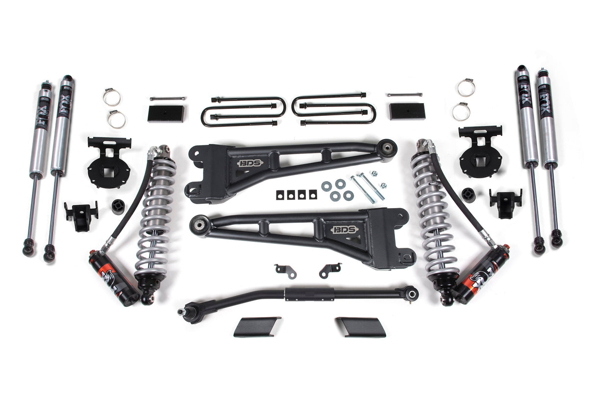 3 Inch Lift Kit W/ Radius Arm - FOX 2.5 Performance Elite Coil-Over Conversion - Ford F250/F350 Super Duty (20-22) 4WD - Diesel BDS Suspension Suspension Lift Kit  AXOPROS