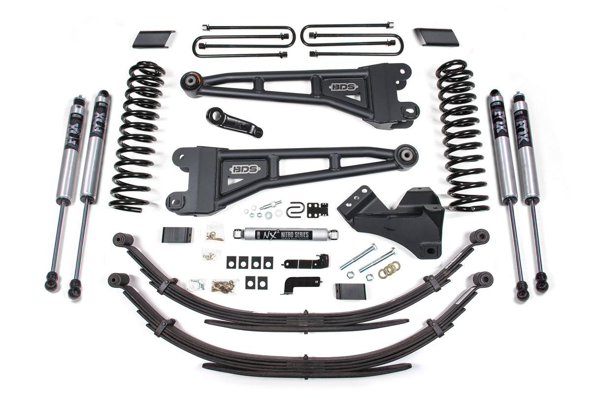 4 Inch Lift Kit W/ Radius Arm - Ford F250/F350 Super Duty (17-19) 4WD - Gas BDS Suspension Suspension Lift Kit  AXOPROS