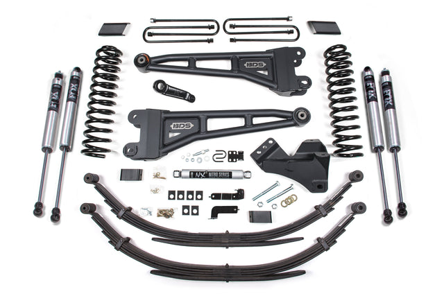 4 Inch Lift Kit W/ Radius Arm - Ford F250/F350 Super Duty (17-19) 4WD - Gas BDS Suspension Suspension Lift Kit  AXOPROS