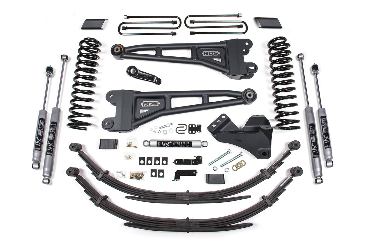 4 Inch Lift Kit W/ Radius Arm - Ford F250/F350 Super Duty (17-19) 4WD - Gas BDS Suspension Suspension Lift Kit  AXOPROS
