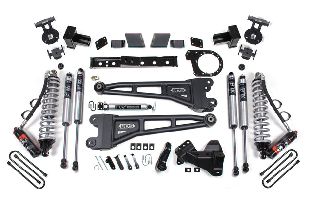 7 Inch Lift Kit W/ Radius Arm - FOX 2.5 Performance Elite Coil-Over Conversion - Ford F250/F350 Super Duty (20-22) 4WD - Diesel BDS Suspension Suspension Lift Kit  AXOPROS