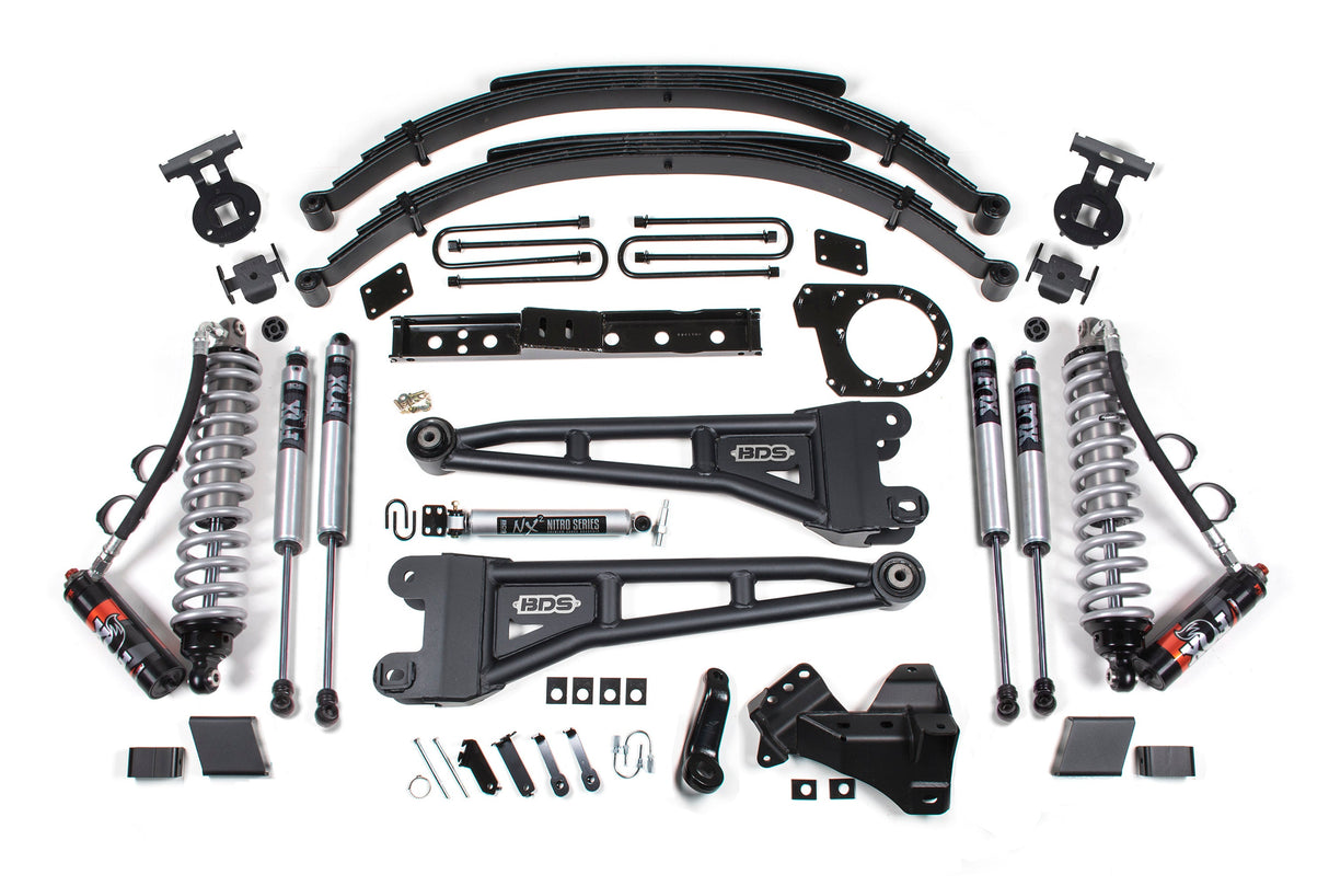 7 Inch Lift Kit W/ Radius Arm - FOX 2.5 Performance Elite Coil-Over Conversion - Ford F250/F350 Super Duty (20-22) 4WD - Diesel BDS Suspension Suspension Lift Kit  AXOPROS